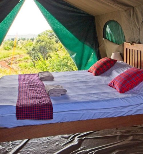 Kidepo-Savannah-Lodge-Safari-Tent-bed